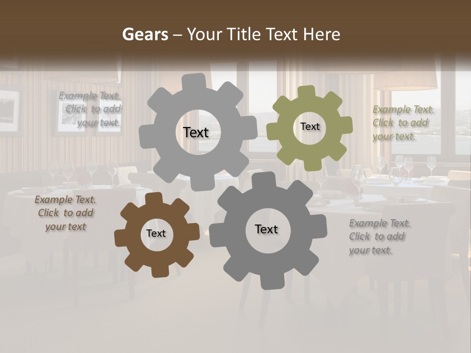 Restaurant Table Interior PowerPoint Template