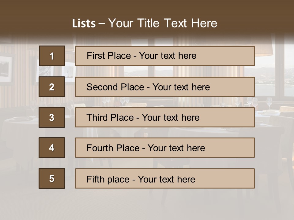 Restaurant Table Interior PowerPoint Template