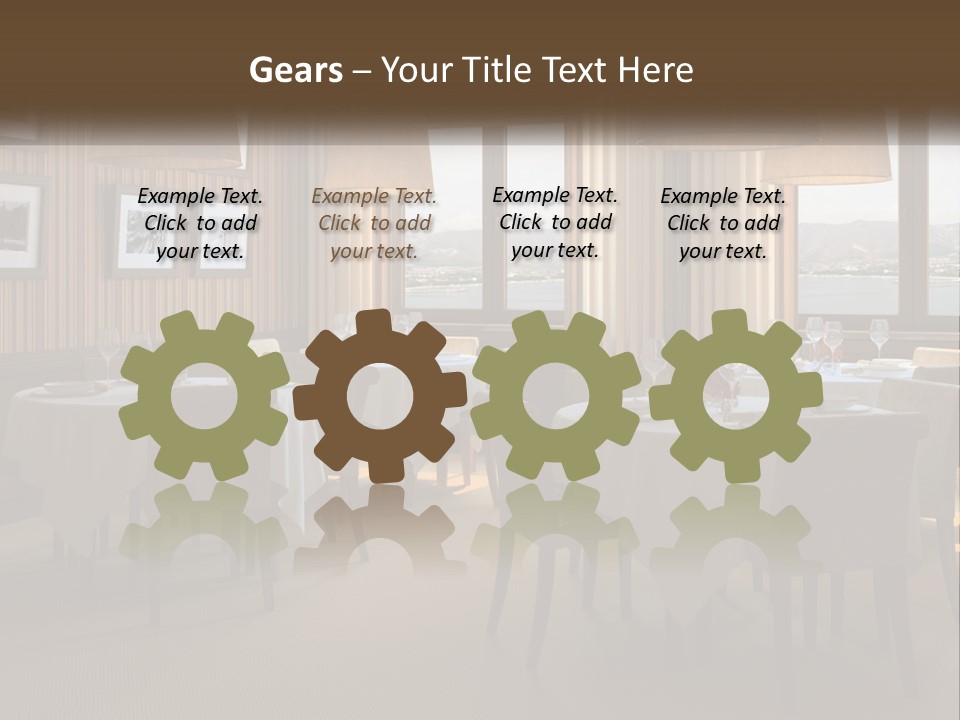 Restaurant Table Interior PowerPoint Template