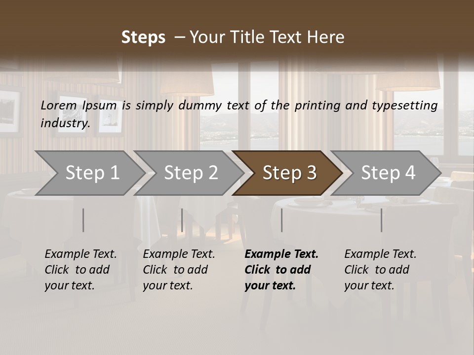 Restaurant Table Interior PowerPoint Template