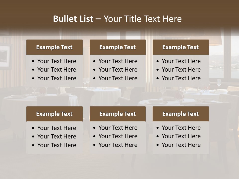 Restaurant Table Interior PowerPoint Template