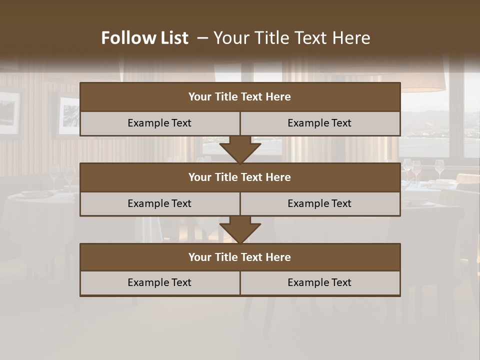 Restaurant Table Interior PowerPoint Template