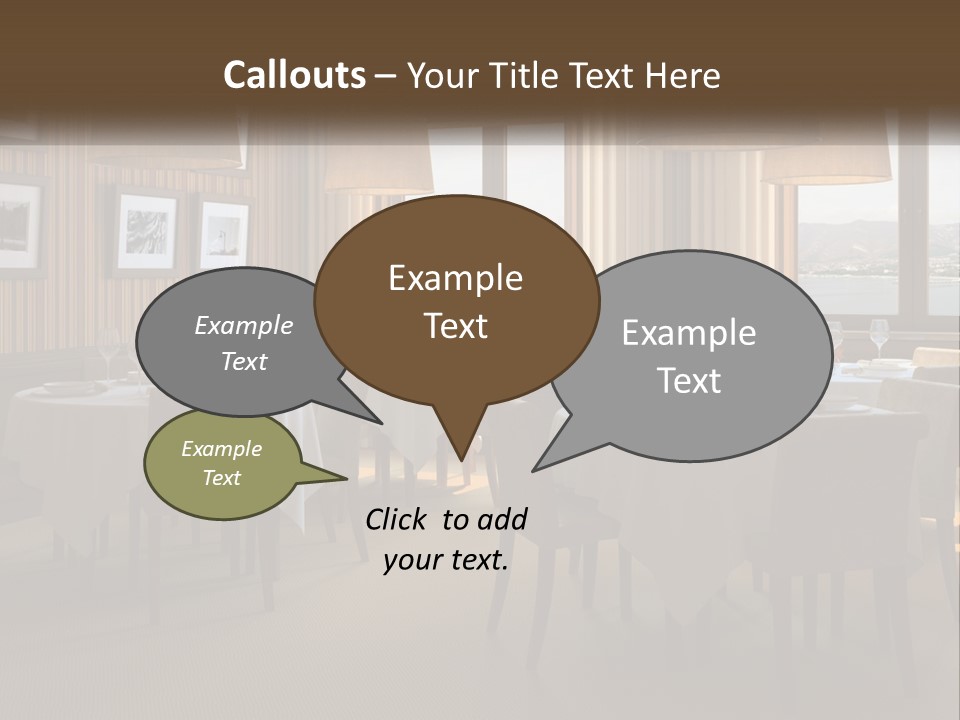 Restaurant Table Interior PowerPoint Template