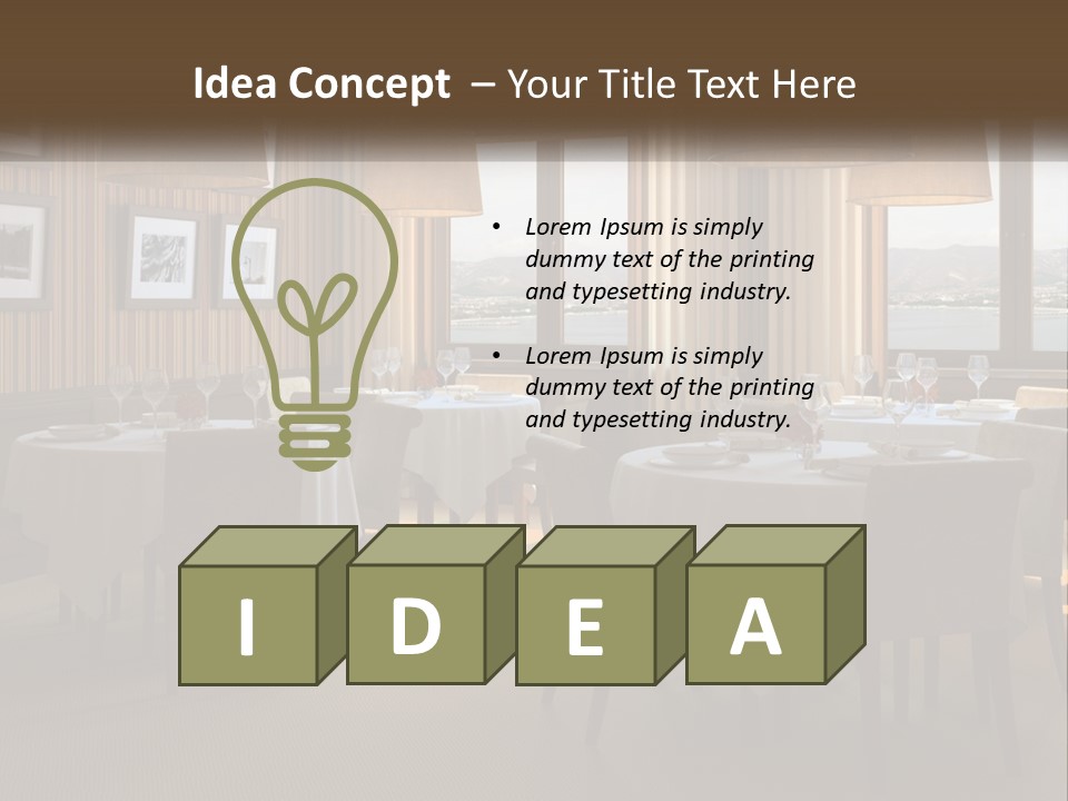 Restaurant Table Interior PowerPoint Template