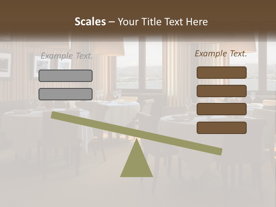 Restaurant Table Interior PowerPoint Template