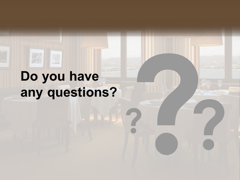 Restaurant Table Interior PowerPoint Template