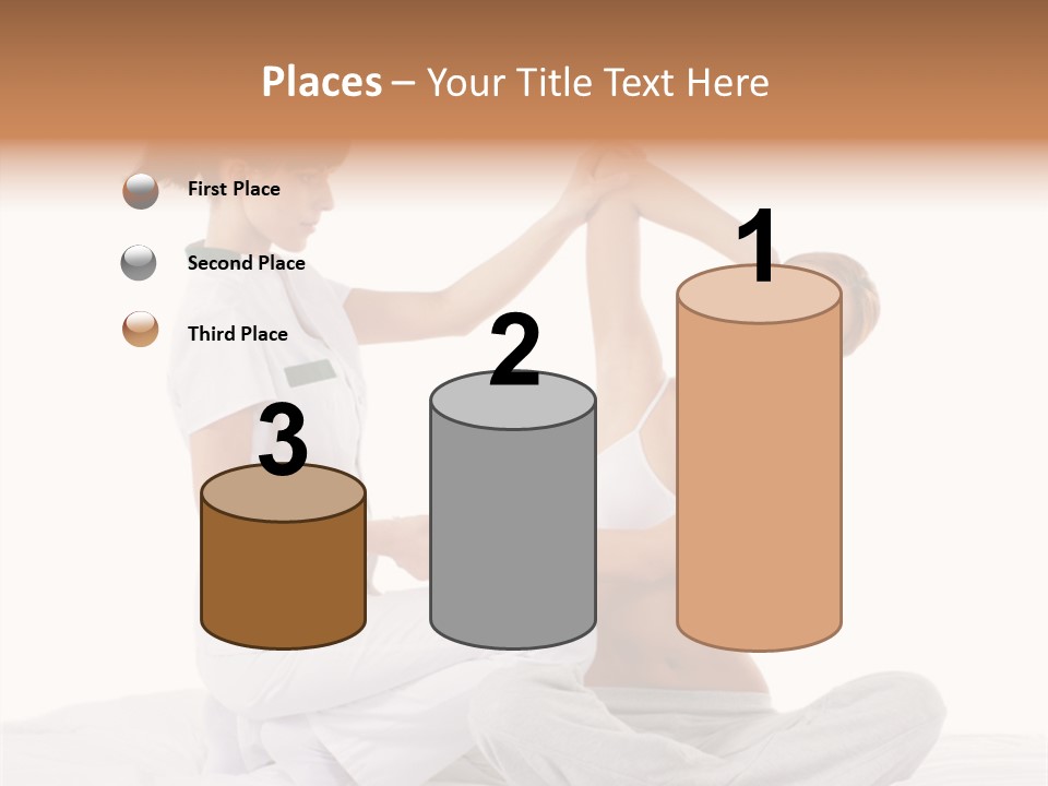 Trainer Helps To Do Aerobics Exercise PowerPoint Template