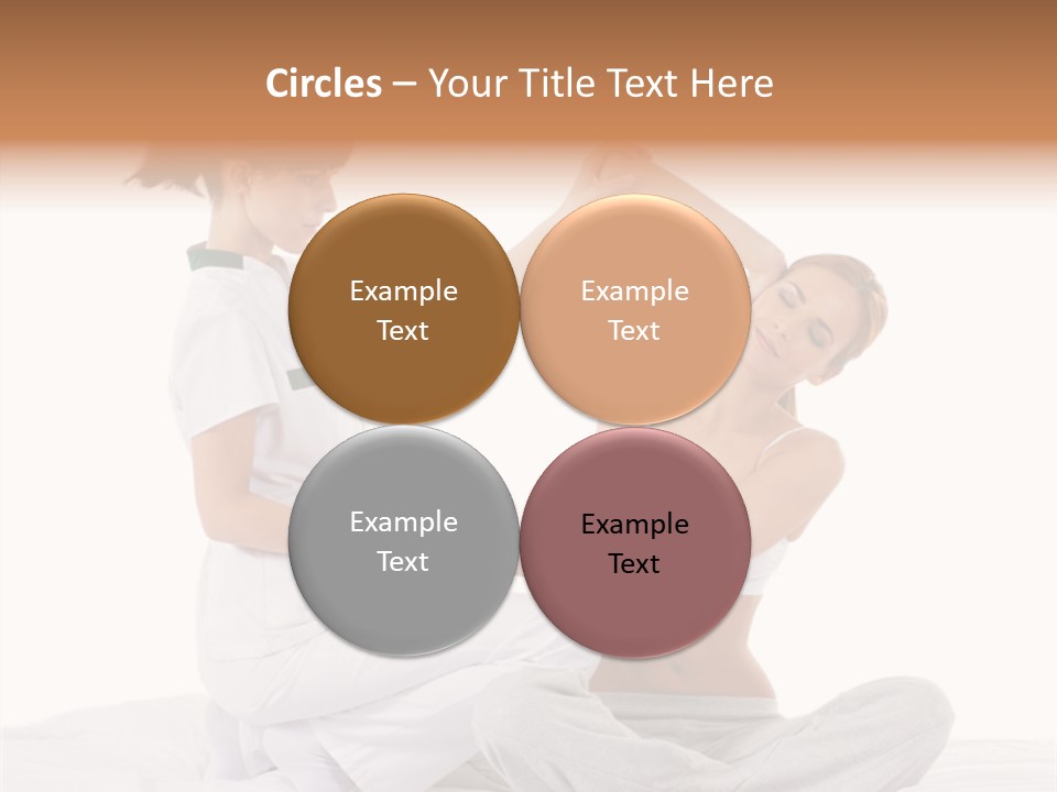 Trainer Helps To Do Aerobics Exercise PowerPoint Template