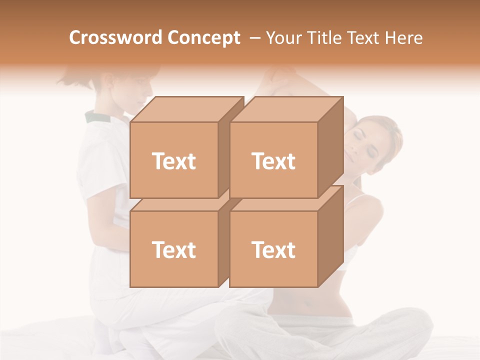 Trainer Helps To Do Aerobics Exercise PowerPoint Template