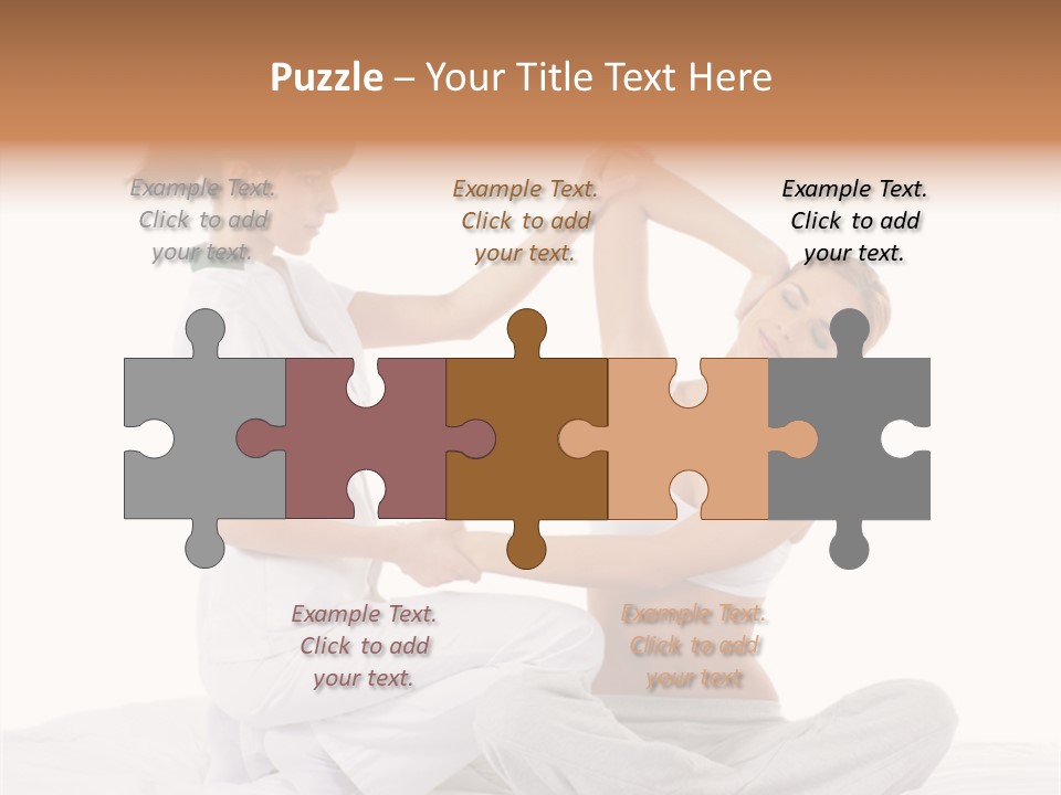 Trainer Helps To Do Aerobics Exercise PowerPoint Template