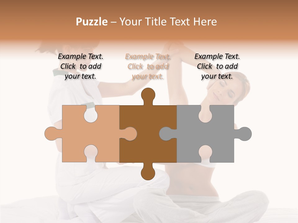 Trainer Helps To Do Aerobics Exercise PowerPoint Template