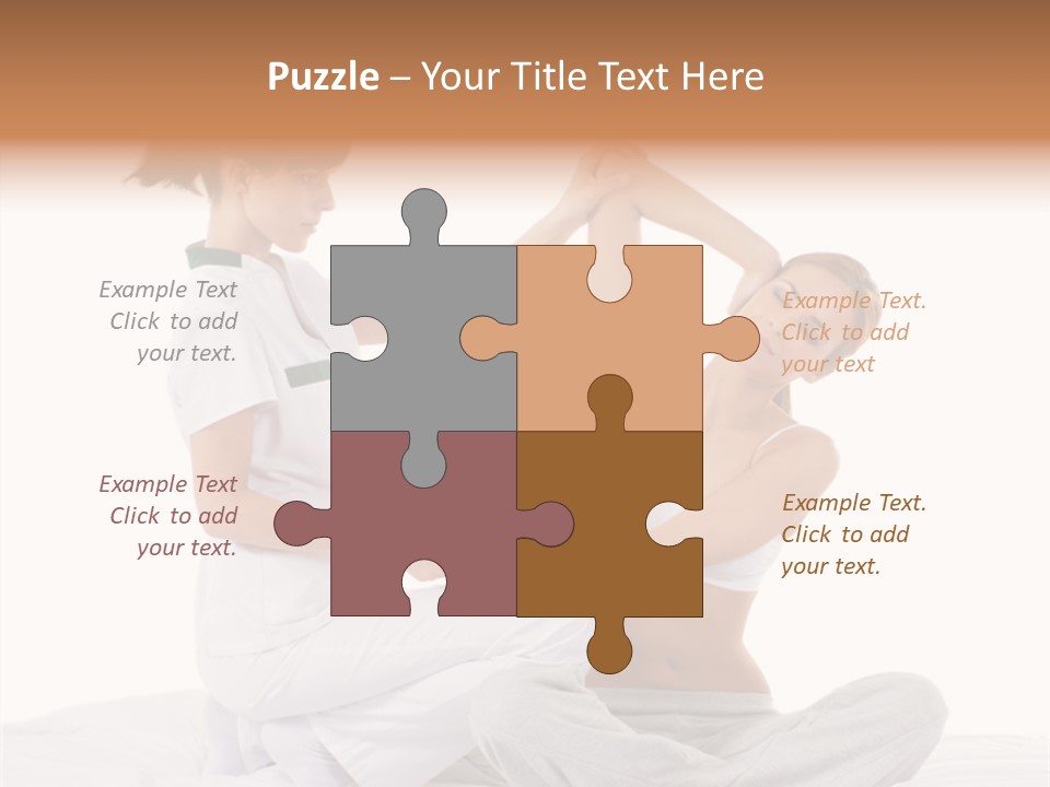 Trainer Helps To Do Aerobics Exercise PowerPoint Template