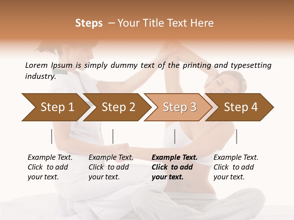 Trainer Helps To Do Aerobics Exercise PowerPoint Template