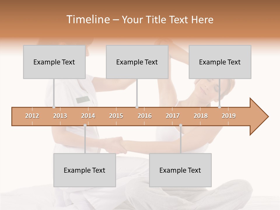 Trainer Helps To Do Aerobics Exercise PowerPoint Template
