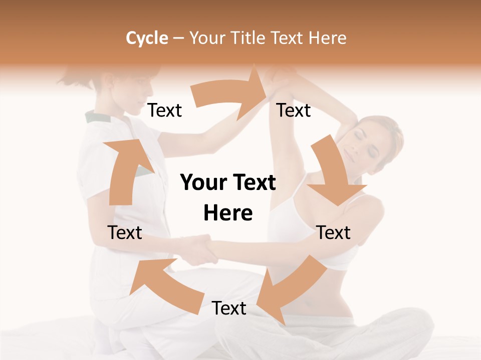 Trainer Helps To Do Aerobics Exercise PowerPoint Template