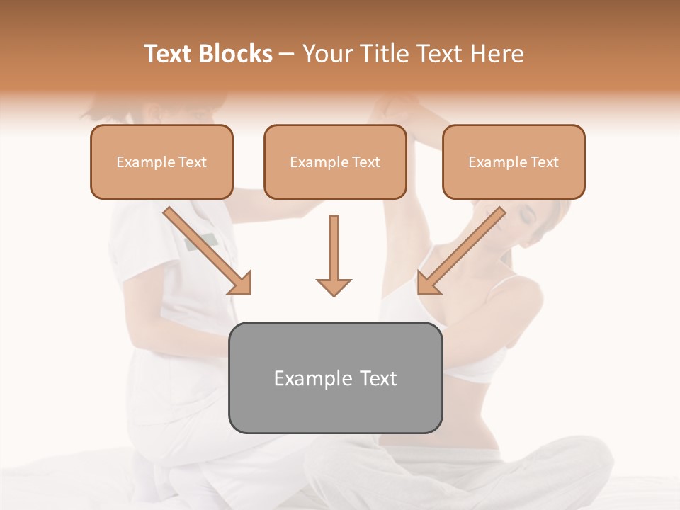 Trainer Helps To Do Aerobics Exercise PowerPoint Template