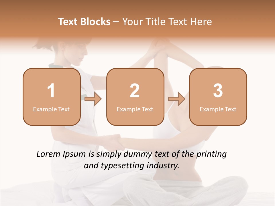 Trainer Helps To Do Aerobics Exercise PowerPoint Template