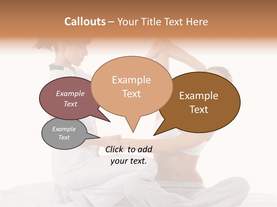 Trainer Helps To Do Aerobics Exercise PowerPoint Template