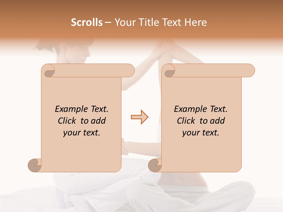Trainer Helps To Do Aerobics Exercise PowerPoint Template