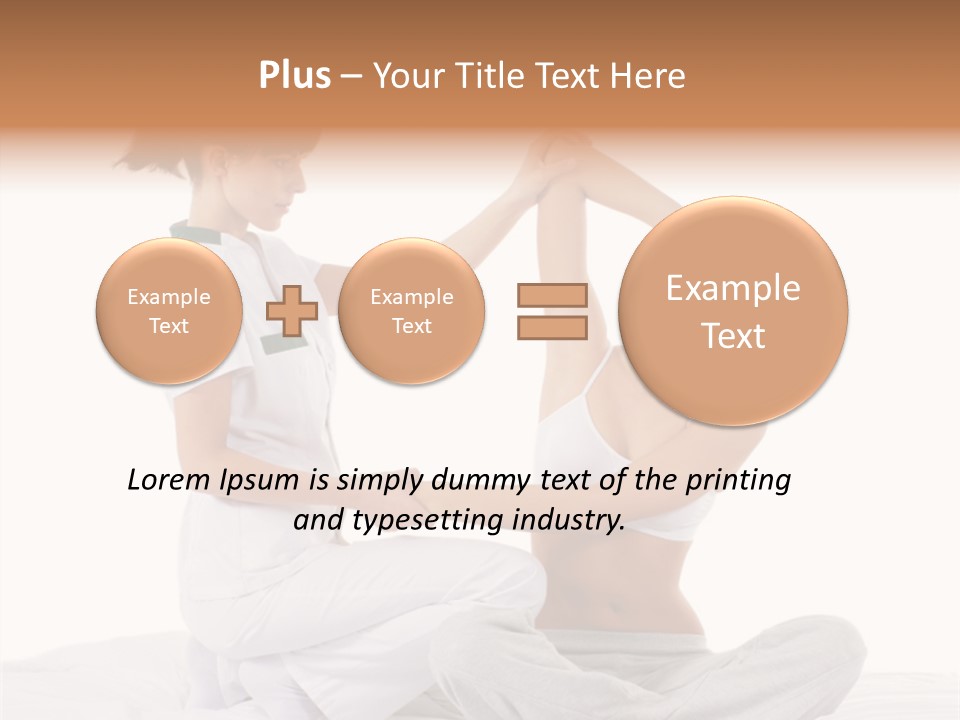 Trainer Helps To Do Aerobics Exercise PowerPoint Template