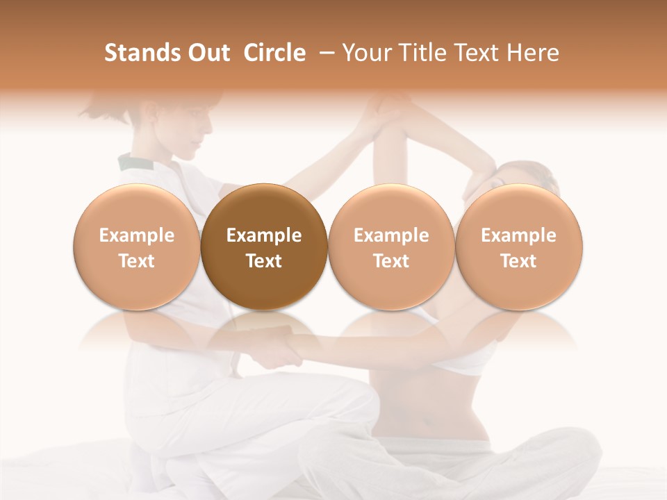 Trainer Helps To Do Aerobics Exercise PowerPoint Template