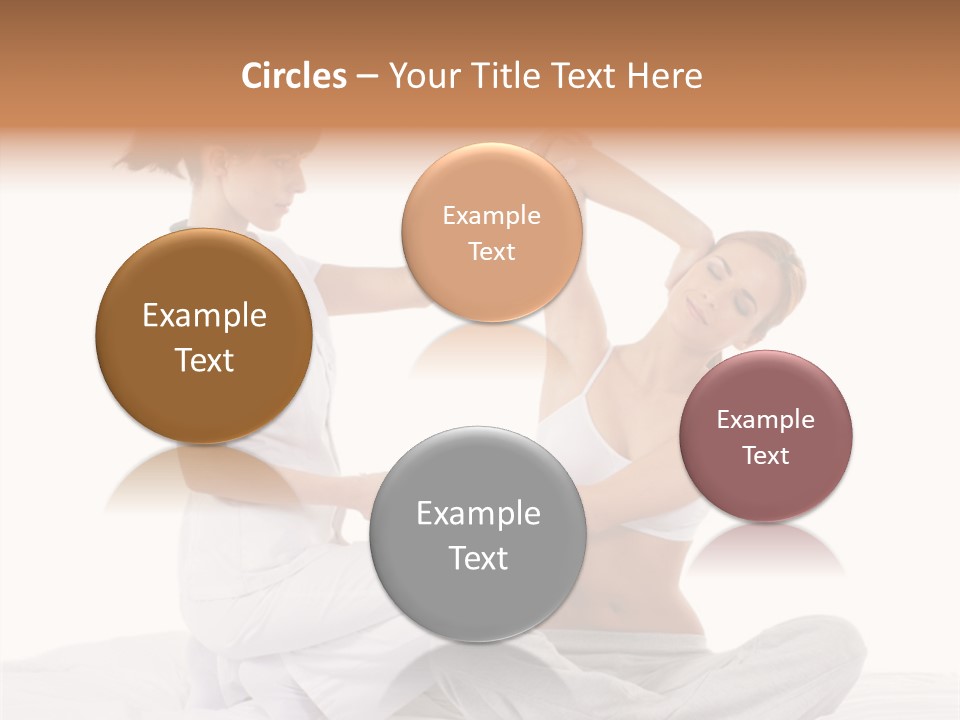 Trainer Helps To Do Aerobics Exercise PowerPoint Template