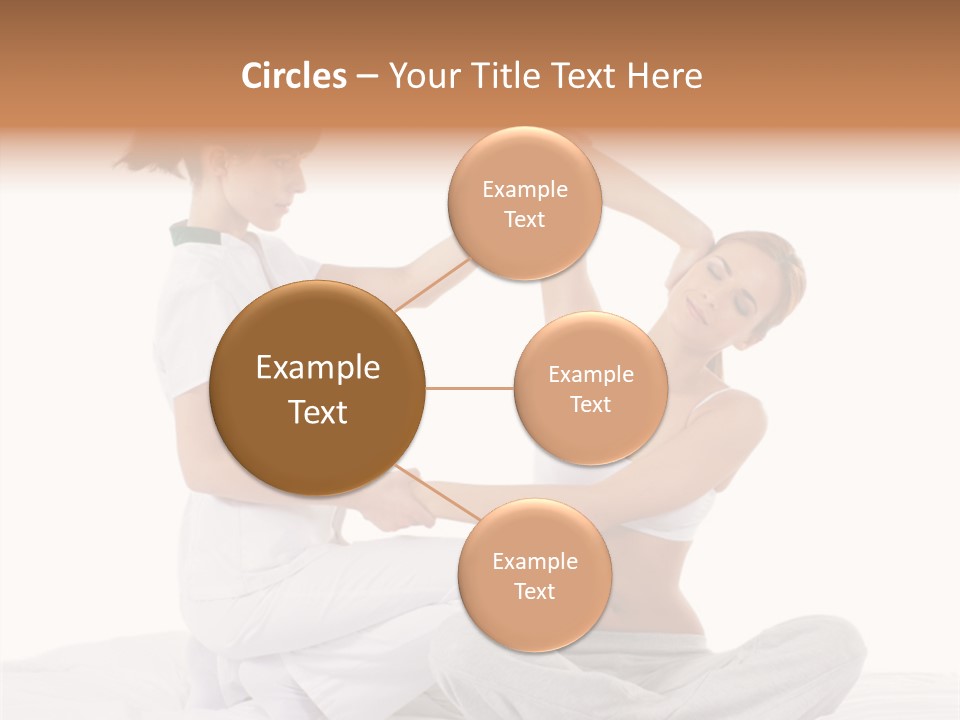 Trainer Helps To Do Aerobics Exercise PowerPoint Template