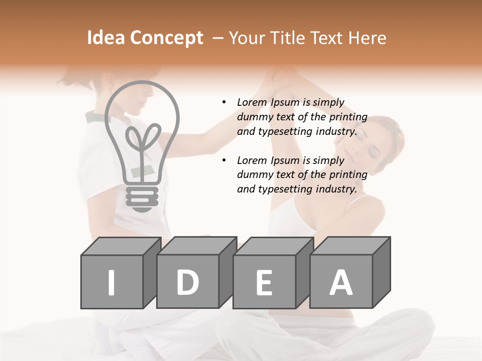 Trainer Helps To Do Aerobics Exercise PowerPoint Template