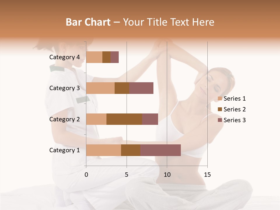 Trainer Helps To Do Aerobics Exercise PowerPoint Template