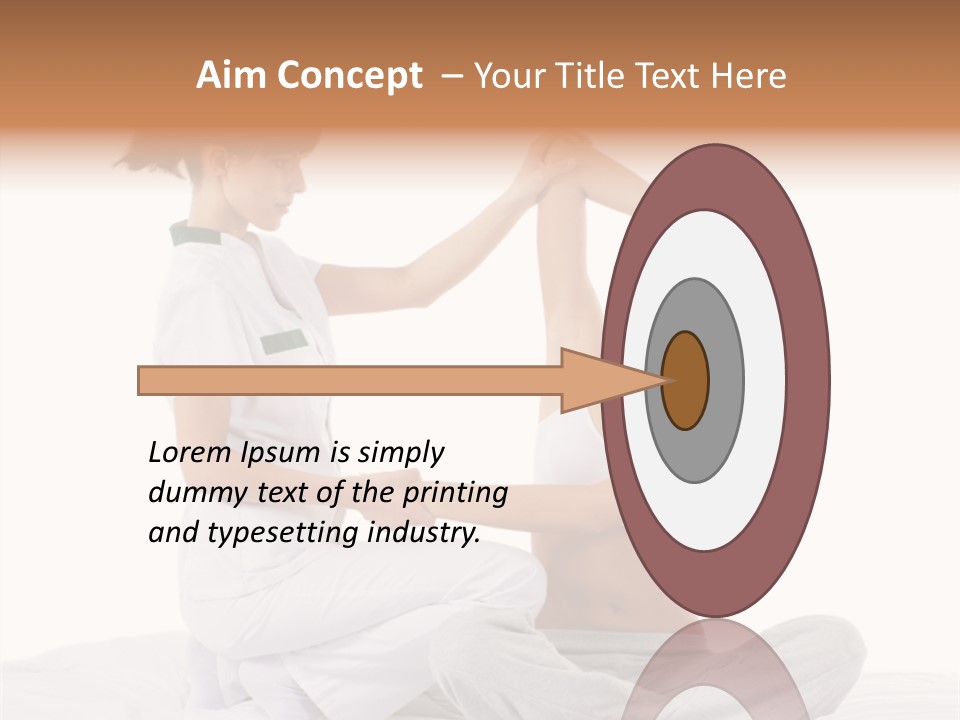 Trainer Helps To Do Aerobics Exercise PowerPoint Template