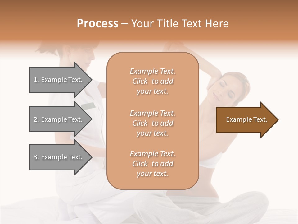 Trainer Helps To Do Aerobics Exercise PowerPoint Template