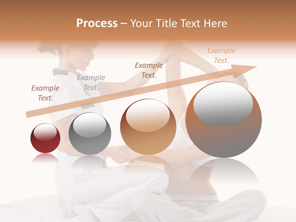 Trainer Helps To Do Aerobics Exercise PowerPoint Template