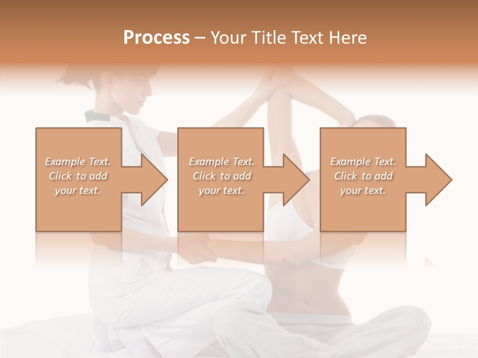 Trainer Helps To Do Aerobics Exercise PowerPoint Template