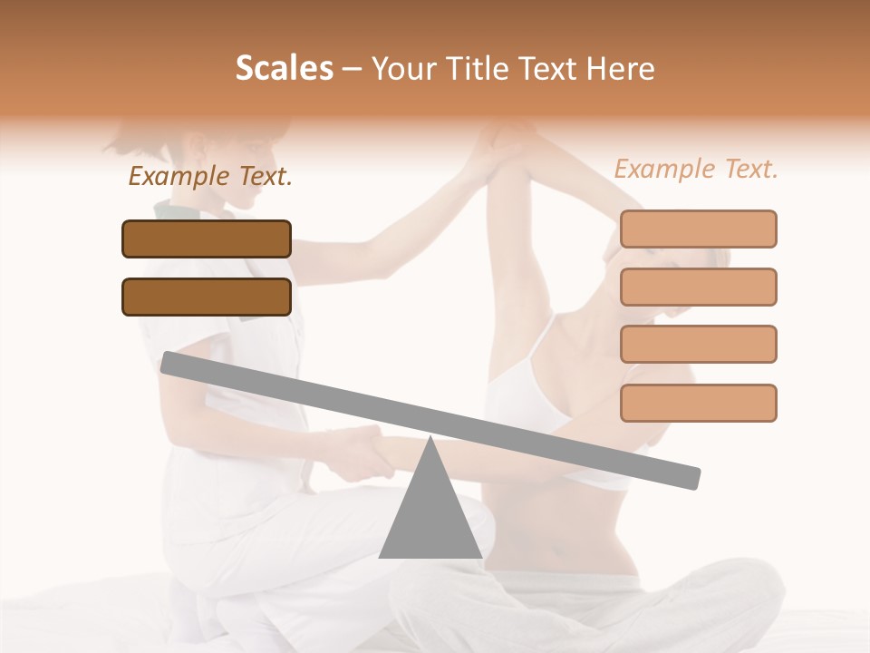 Trainer Helps To Do Aerobics Exercise PowerPoint Template