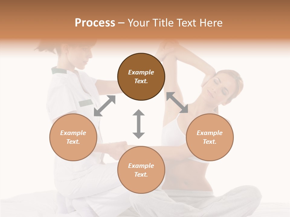 Trainer Helps To Do Aerobics Exercise PowerPoint Template