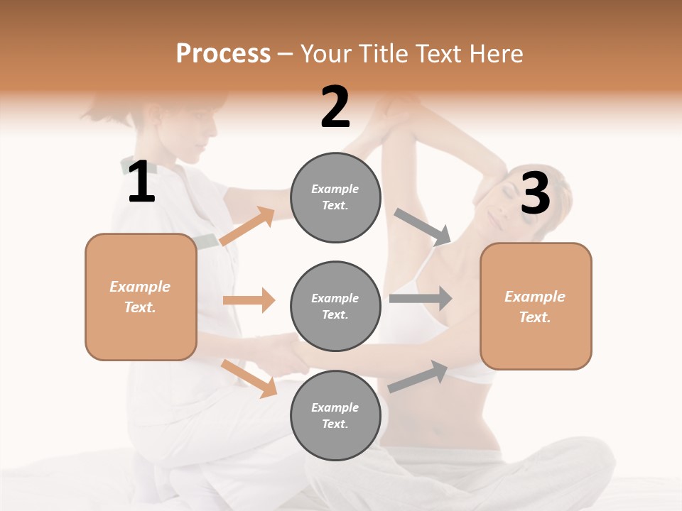 Trainer Helps To Do Aerobics Exercise PowerPoint Template