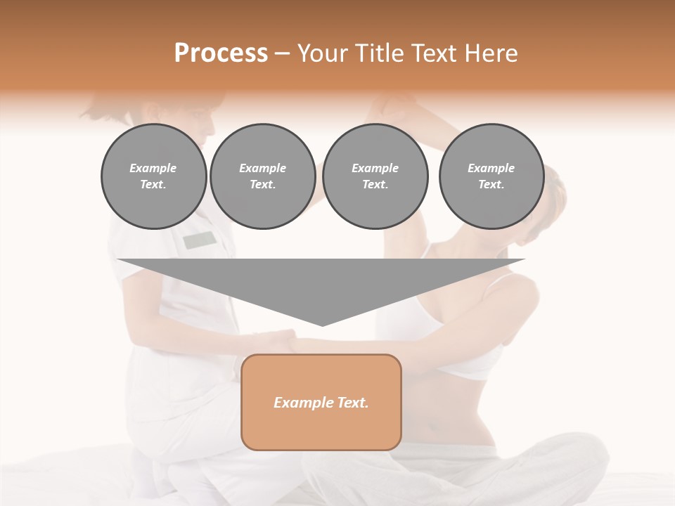 Trainer Helps To Do Aerobics Exercise PowerPoint Template