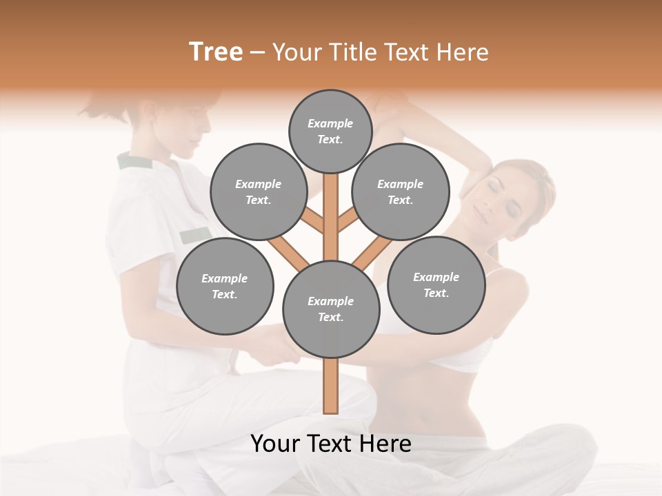 Trainer Helps To Do Aerobics Exercise PowerPoint Template