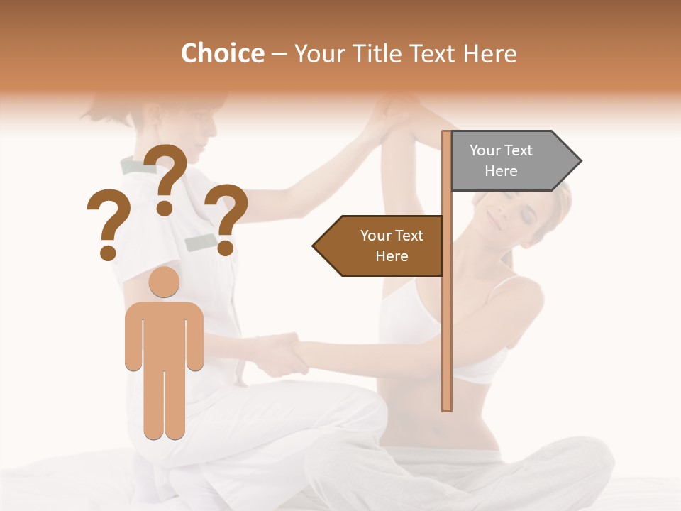 Trainer Helps To Do Aerobics Exercise PowerPoint Template