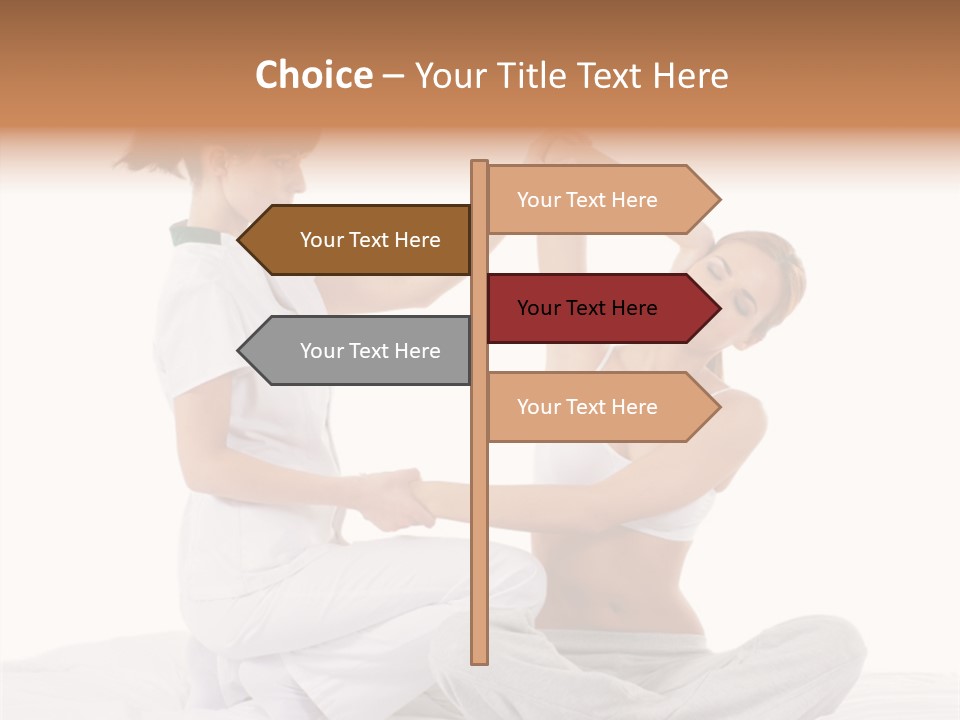 Trainer Helps To Do Aerobics Exercise PowerPoint Template