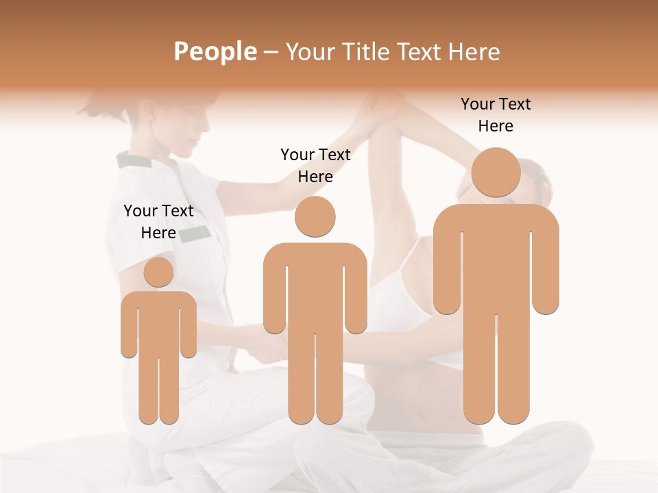 Trainer Helps To Do Aerobics Exercise PowerPoint Template