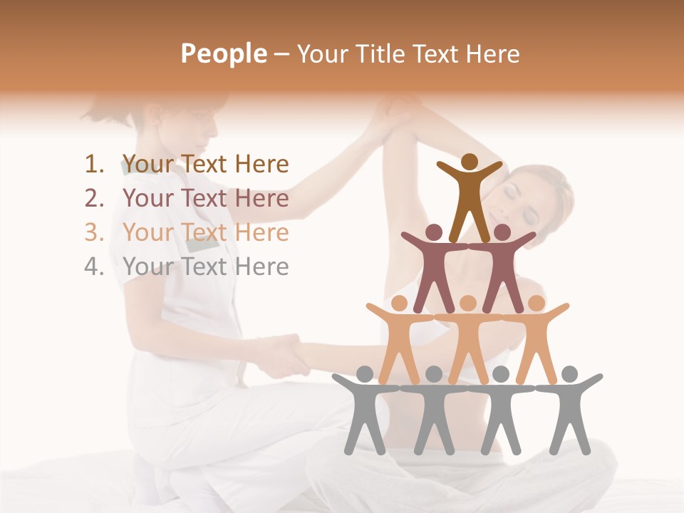 Trainer Helps To Do Aerobics Exercise PowerPoint Template