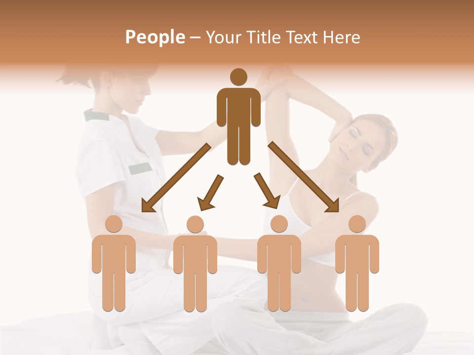 Trainer Helps To Do Aerobics Exercise PowerPoint Template