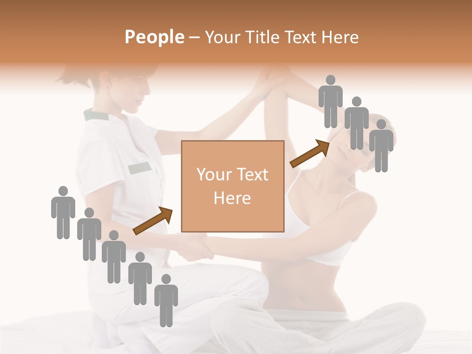 Trainer Helps To Do Aerobics Exercise PowerPoint Template