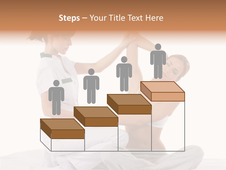 Trainer Helps To Do Aerobics Exercise PowerPoint Template