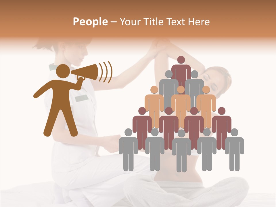 Trainer Helps To Do Aerobics Exercise PowerPoint Template