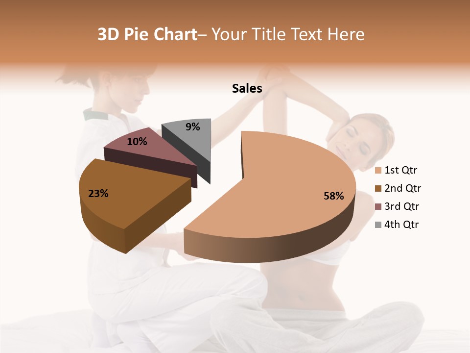 Trainer Helps To Do Aerobics Exercise PowerPoint Template
