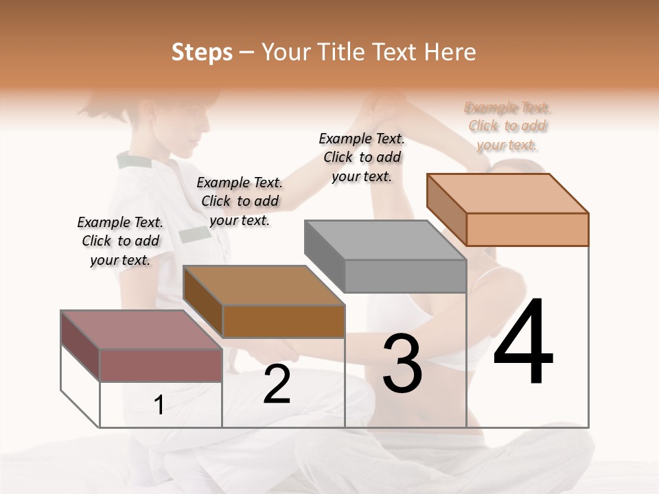 Trainer Helps To Do Aerobics Exercise PowerPoint Template