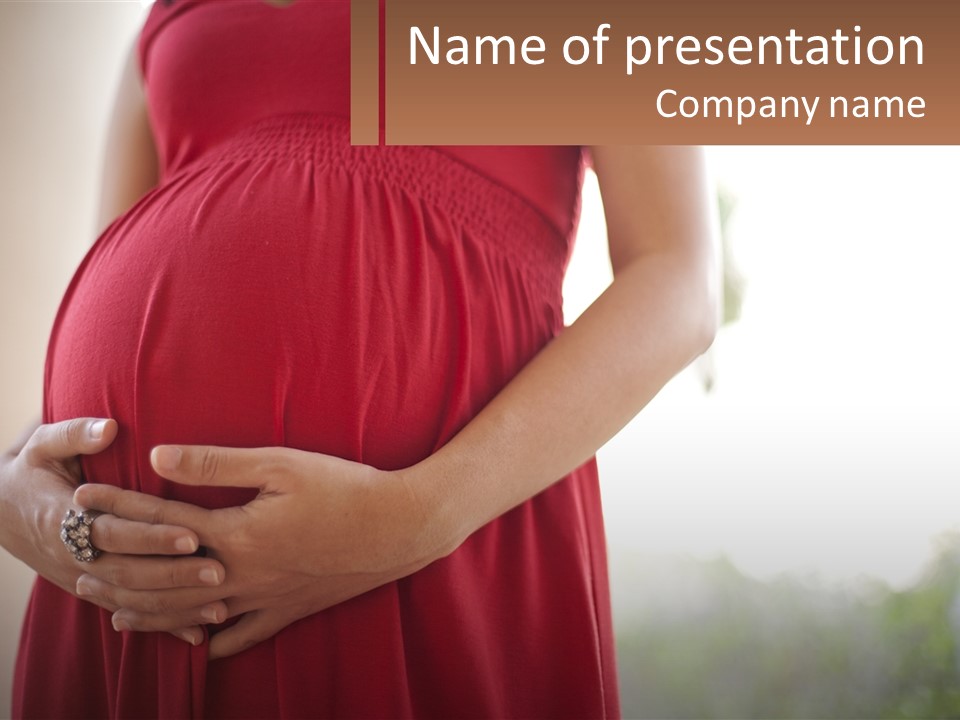 Pregnant Girl PowerPoint Template