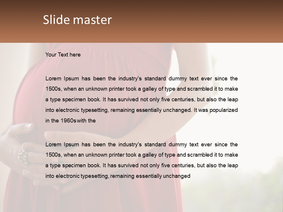 Pregnant Girl PowerPoint Template